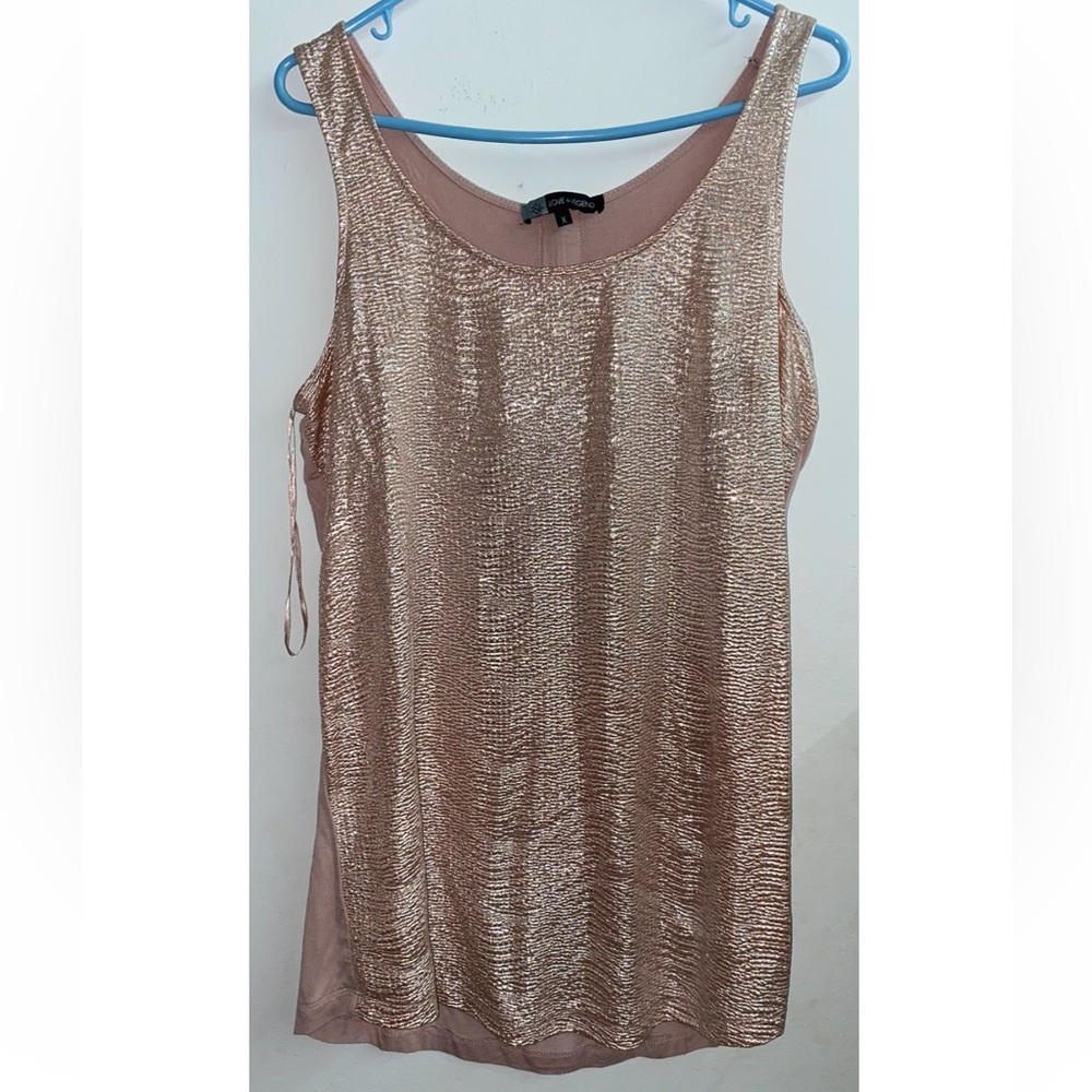 Love & Legend Shimmering Rose Gold Tank Top